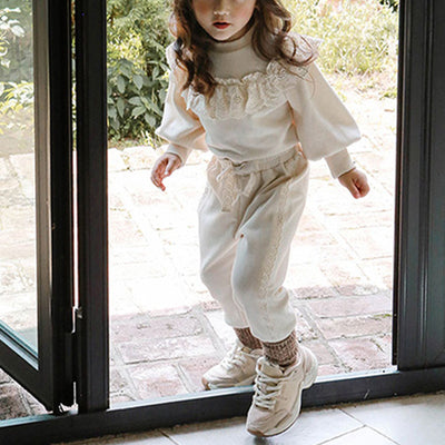 Pantalones de Buzo Niña con Moño Dulce