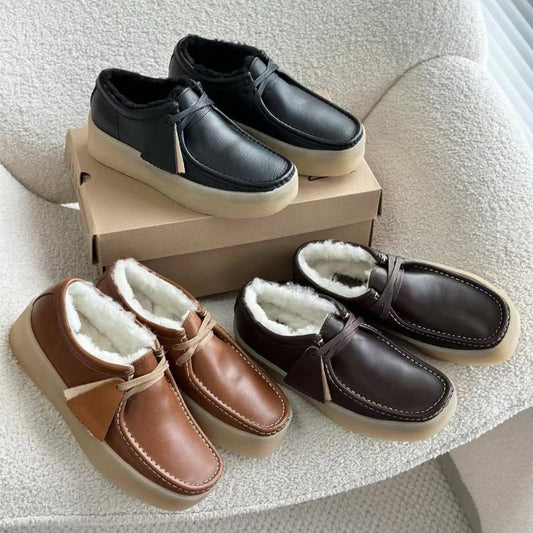 Zapatos Oxford Plataforma Retro de Cuero Genuino - Estilo Británico Casual