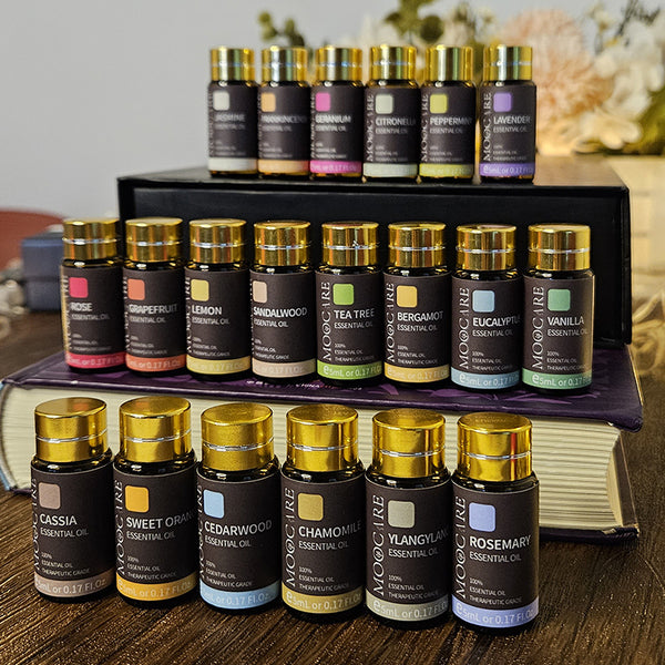 Set de 20 Aceites Esenciales Moocare para Aromaterapia
