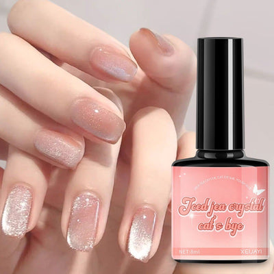 Esmalte Gel Efecto Ojo de Gato con Cambio de Color Té Helado