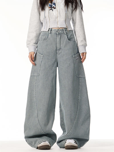 Pantalón Ancho Suelto de Diseño Moderno con Efecto Estilizador - Image 2