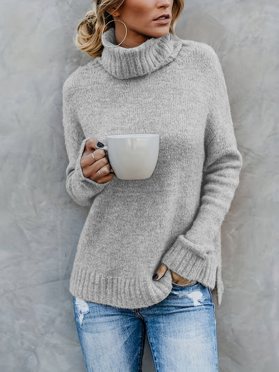 Suéter Cuello Alto Manga Larga para Mujer - Estilo Europeo - Image 15