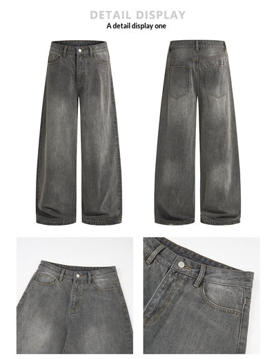 Pantalones Vaqueros Gris Lavado Básicos para Hombre - Otoño Invierno - Image 13