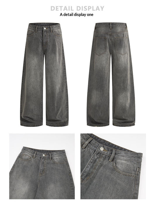 Pantalones Vaqueros Gris Lavado Básicos para Hombre - Otoño Invierno - Image 13
