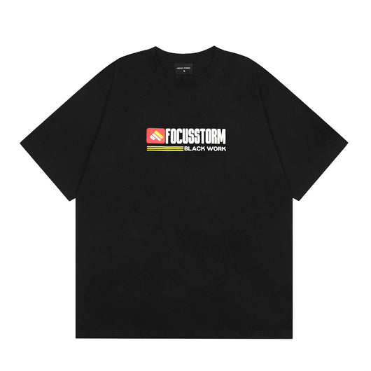 Camiseta Hombre Estampado Letras Espuma Manga Corta
