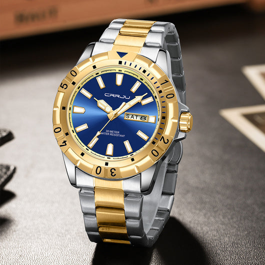 Reloj de Negocios para Hombre con Esfera Grande, Resistente al Agua y Doble Calendario - Image 22