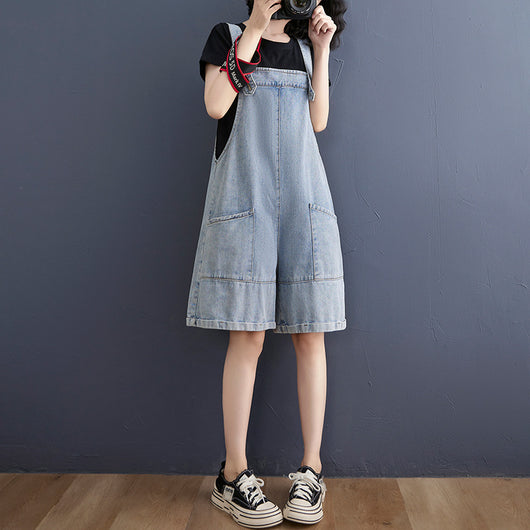 Shorts Vaquero Talla Grande con Tirantes - Estilo Literario - Image 16