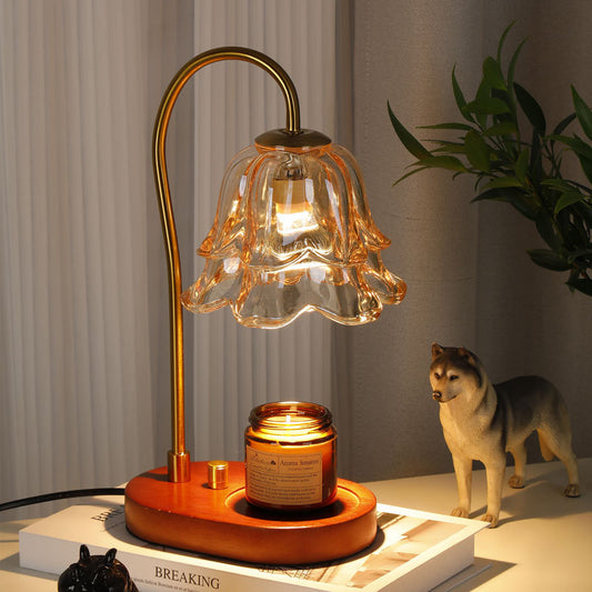 Lámpara de Mesa Aromática sin Fuego con Luz Ambiental
