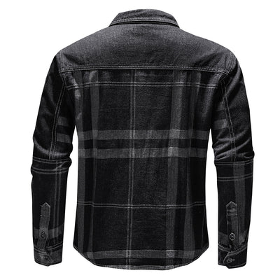 Camisa de Cuadros Denim Manga Larga para Hombre - Image 4