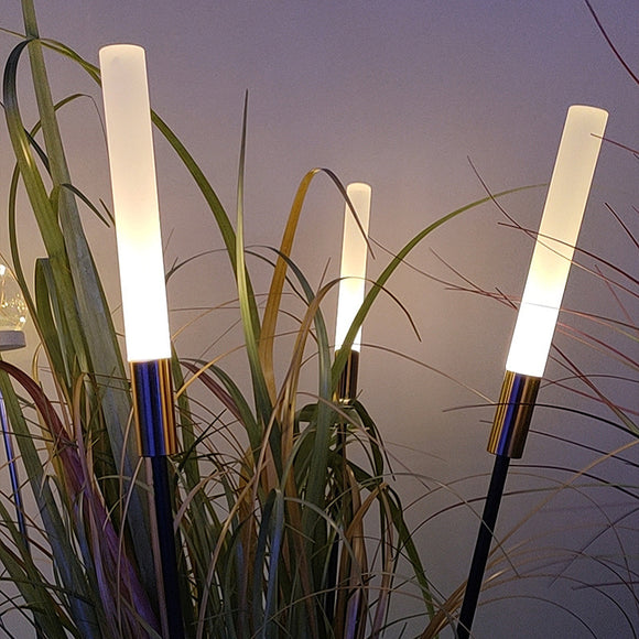 Lámpara Solar para Jardín con Diseño de Juncos