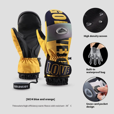 Guantes de Snowboard para Mujer Impermeables con Pantalla Táctil y Forro Térmico - Image 13