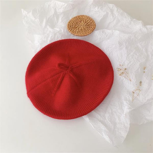 Boina Infantil de Punto Suave - Gorro Bebé Otoño en Colores Lisos - Image 7