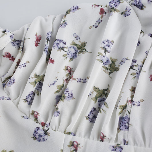 Vestido Halter Floral Francés con Espalda Abierta - Image 13