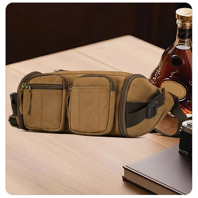 Bolso Bandolera de Cuero Genuino para Hombre - Gran Capacidad y Estilo Vintage - Image 10