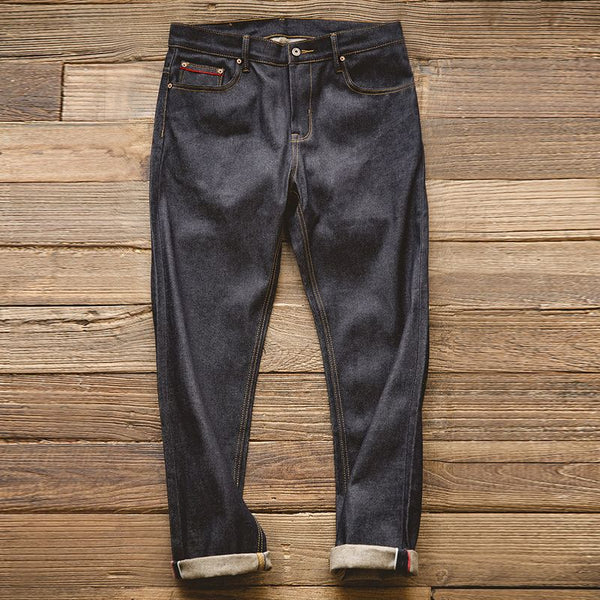 Jeans Vintage Raw Workwear Chieryuan - Denim Resistente y Auténtico