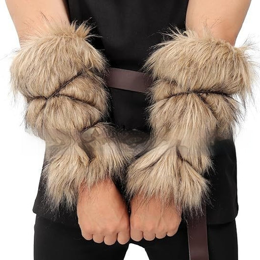 Traje Vikingo Completo con Capa, Chal y Botas de Lana Artificial - Image 7