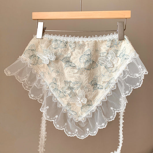 Pañuelo Triangular de Encaje Mariposa para Mujer - Image 7