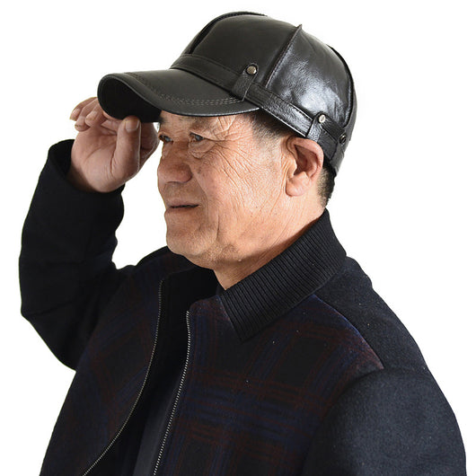 Gorro de Cuero para Hombre con Protección Auditiva - Invierno Acolchado - Image 5