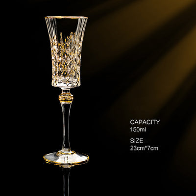 Copa de Whiskey de Cristal Europeo Dorado Lujo Importada - Image 18