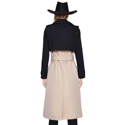 Abrigo Trench Urbano Doble Botonadura con Cordones para Mujer - Estilo Otoño - Image 12