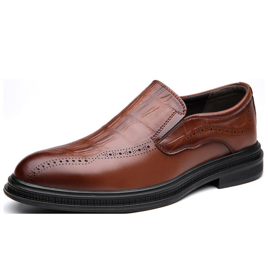Zapatos de Cuero Puntiagudos Estilo Británico para Hombre - Image 7