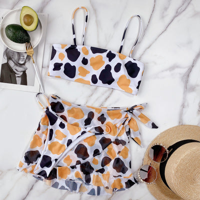 Bikini Estampado de Tres Piezas con Diseño Dividido - Image 11