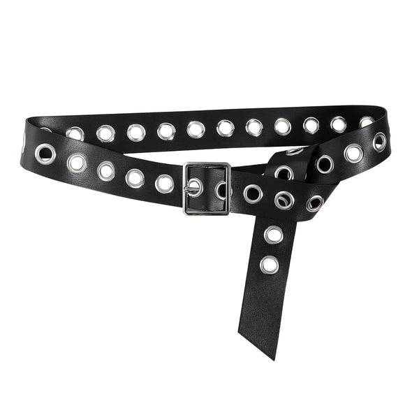 Cinturón Hueco Punk Hip Hop Unisex - Accesorios de Moda PU Suave - Image 12