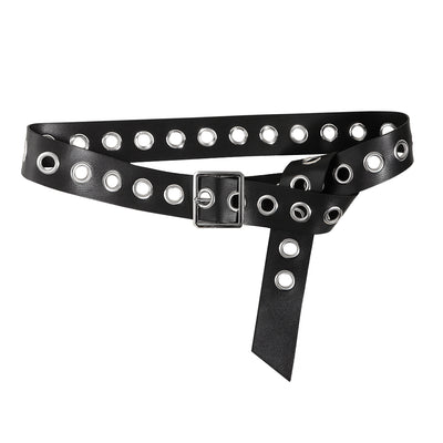Cinturón Hueco Punk Hip Hop Unisex - Accesorios de Moda PU Suave - Image 12