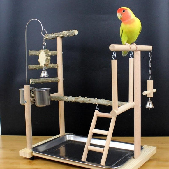 Percha Madera para Loros y Pájaros Exóticos con Diseño Natural