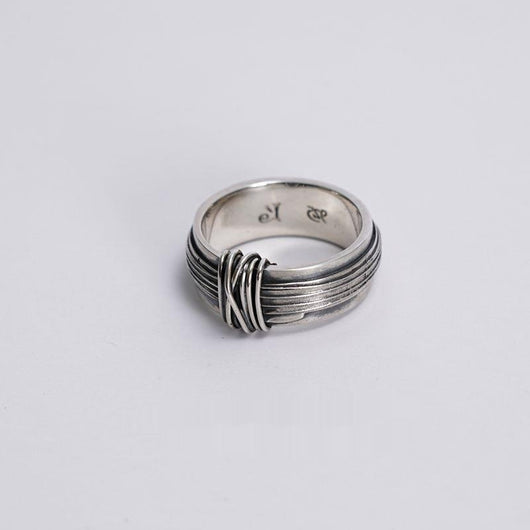 Anillo Vintage Tejido a Mano con Alambre Pulido para Hombre - Image 3