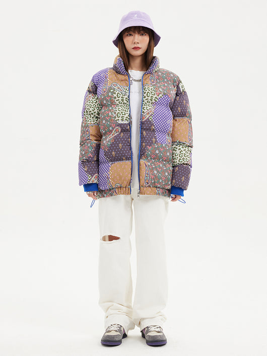 Chaqueta Térmica de Algodón Grueso con Estampado Floral de Anacardo - Image 13