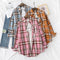 Camisa a Cuadros Casual con Textura Cepillada para Mujer