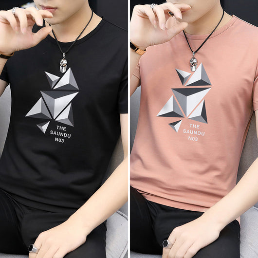 Camiseta Modal Hombre Manga Corta Estampada Ice Silk - Image 6