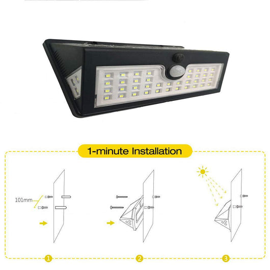 Lámpara Solar de Pared con Sensor de Movimiento Tres Caras - Image 13