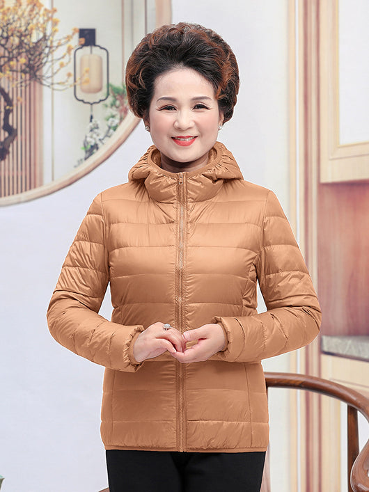 Chaqueta Corta de Plumón de Pato Blanco para Mujer - Abrigo Elegante y Ligero - Image 8