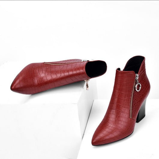 Botas Cortas con Tacón Grueso para Mujer - Image 10