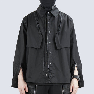 Camisa de Trabajo Funcional Oversize Deconstruida Manga Larga