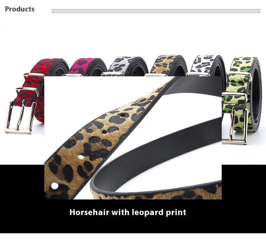Cinturón de Crin de Caballo con Estampado Leopardo - Estilo Creativo Femenino - Image 18