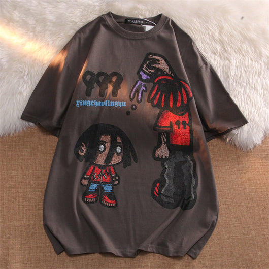 Camiseta Suelta Casual de Manga Corta para Hombre - Image 3