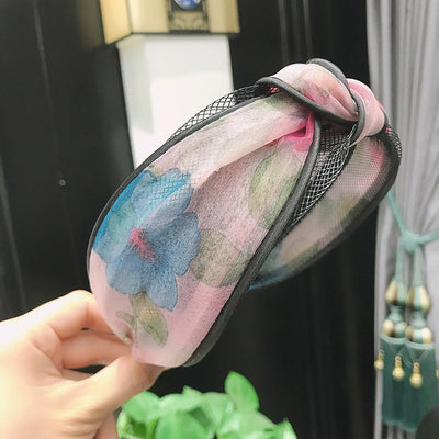 Diadema de Tela con Encaje Floral, Lunares y Malla - Image 19