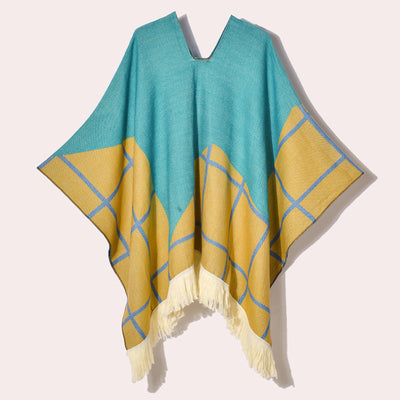Poncho Denim Estilo Western con Flecos - Abrigo Cálido Unisex para Exteriores - Image 18