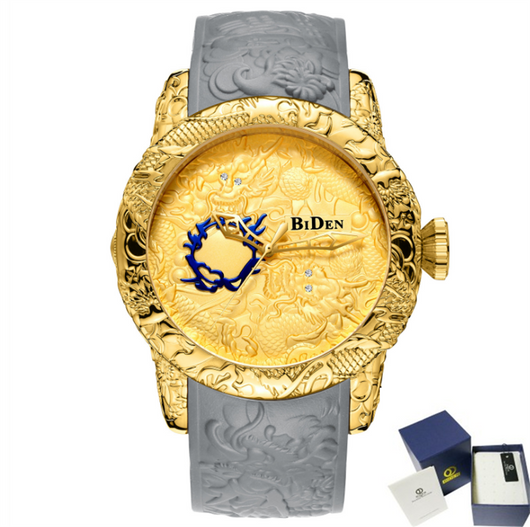 Reloj Deportivo Hombre Lujo Dragón 3D Sumergible Cuarzo Premium - Image 8