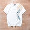 Camiseta Manga Corta Dragon Bordado Estilo Ukiyo-e