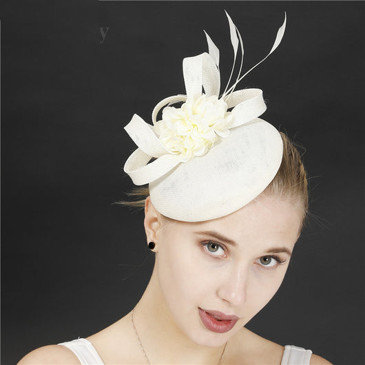 Sombrero Floral con Plumas - Accesorio Elegante para Mujer - Image 29