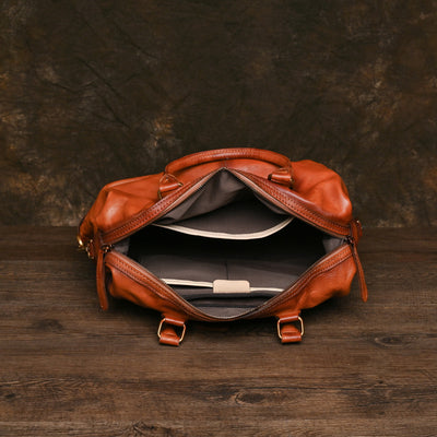 Bolso de Cuero Genuino con Correa Ajustable y Gran Capacidad - Image 4