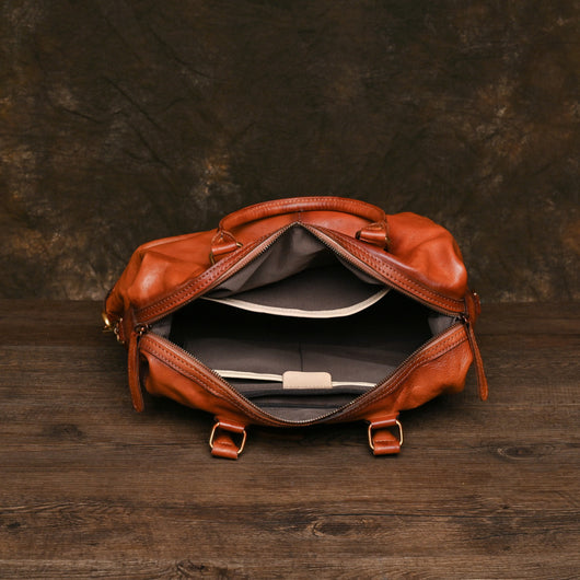 Bolso de Cuero Genuino con Correa Ajustable y Gran Capacidad - Image 4