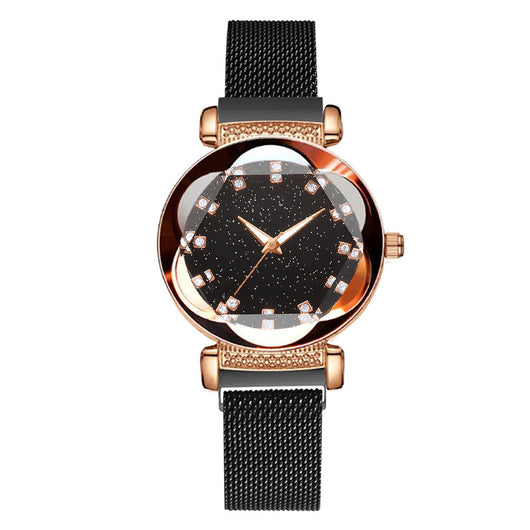 Reloj Magnético Cielo Estrellado con Diamantes - Oro Rosa - Image 7