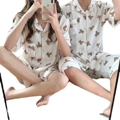 Pijama de Pareja Suave y Adorable con Diseño de Osito - Image 5