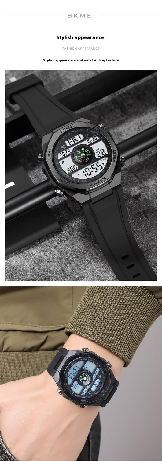 Reloj Deportivo Digital para Hombre con Brújula, Alarma y Luz Nocturna - Image 8
