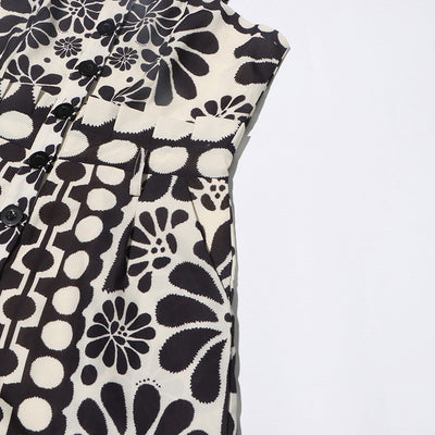 Jumpsuit Ancho Corto con Botones y Nudo Frontal - Image 9